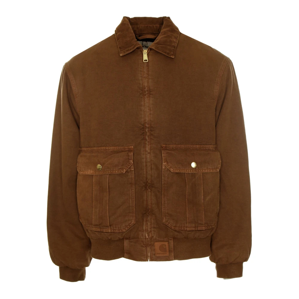Carhartt Wip Men's Brown Bomber Jackets Large
