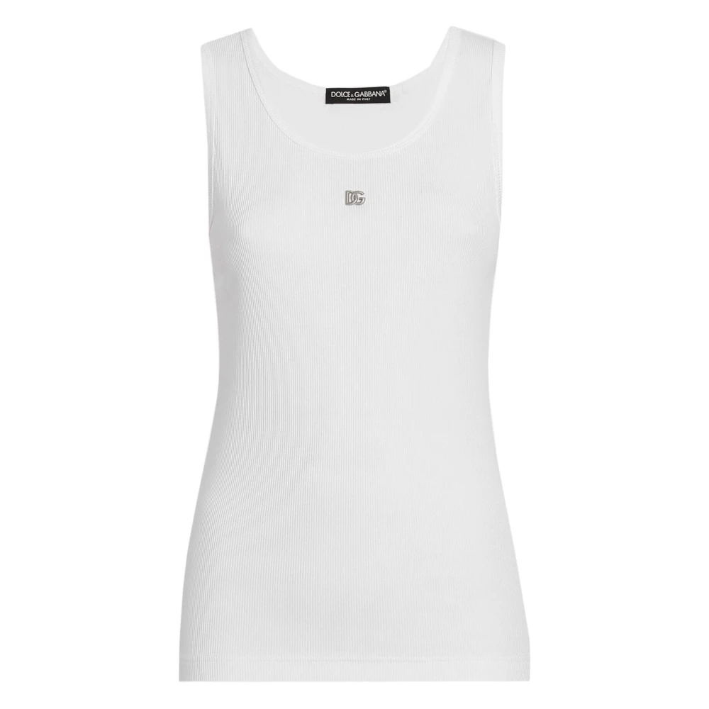 Dolce & Gabbana Women's White Sleeveless Tops 2XS