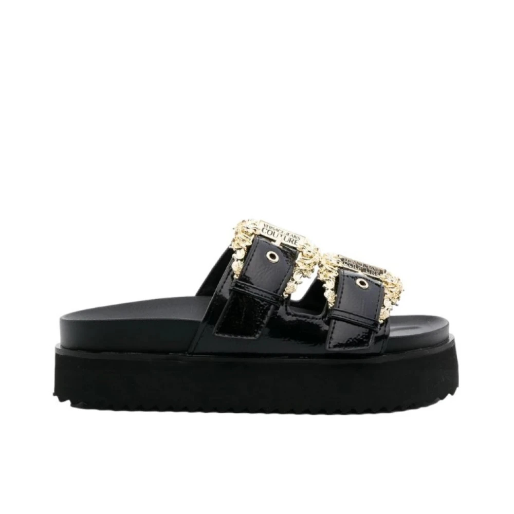 Versace Women's Black Sliders Size 5 Uk