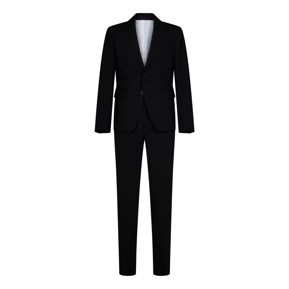 Dsquared2 Men's Black Single Breasted Suits Extra Large