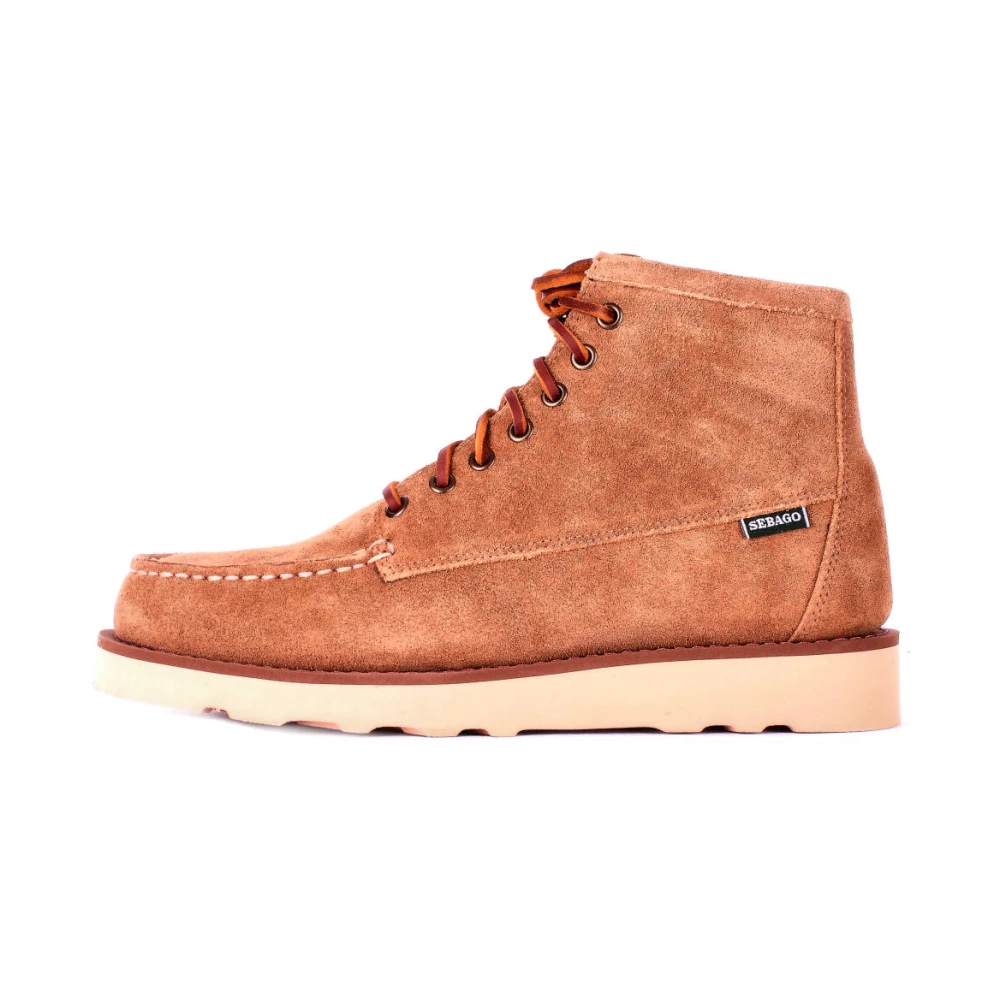 Sebago Men's Brown Lace-Up Boots Size 10 Uk