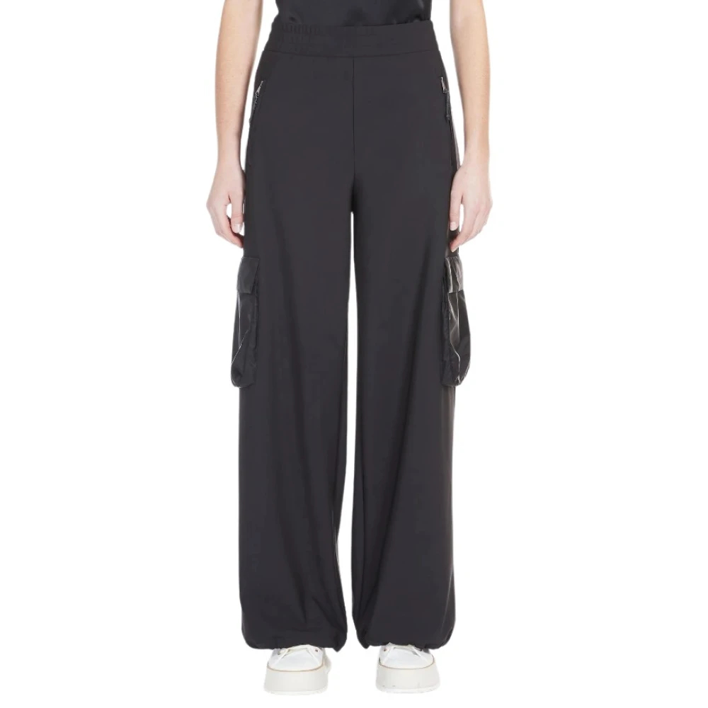 Max Mara Women's Black Wide Trousers Extra Small