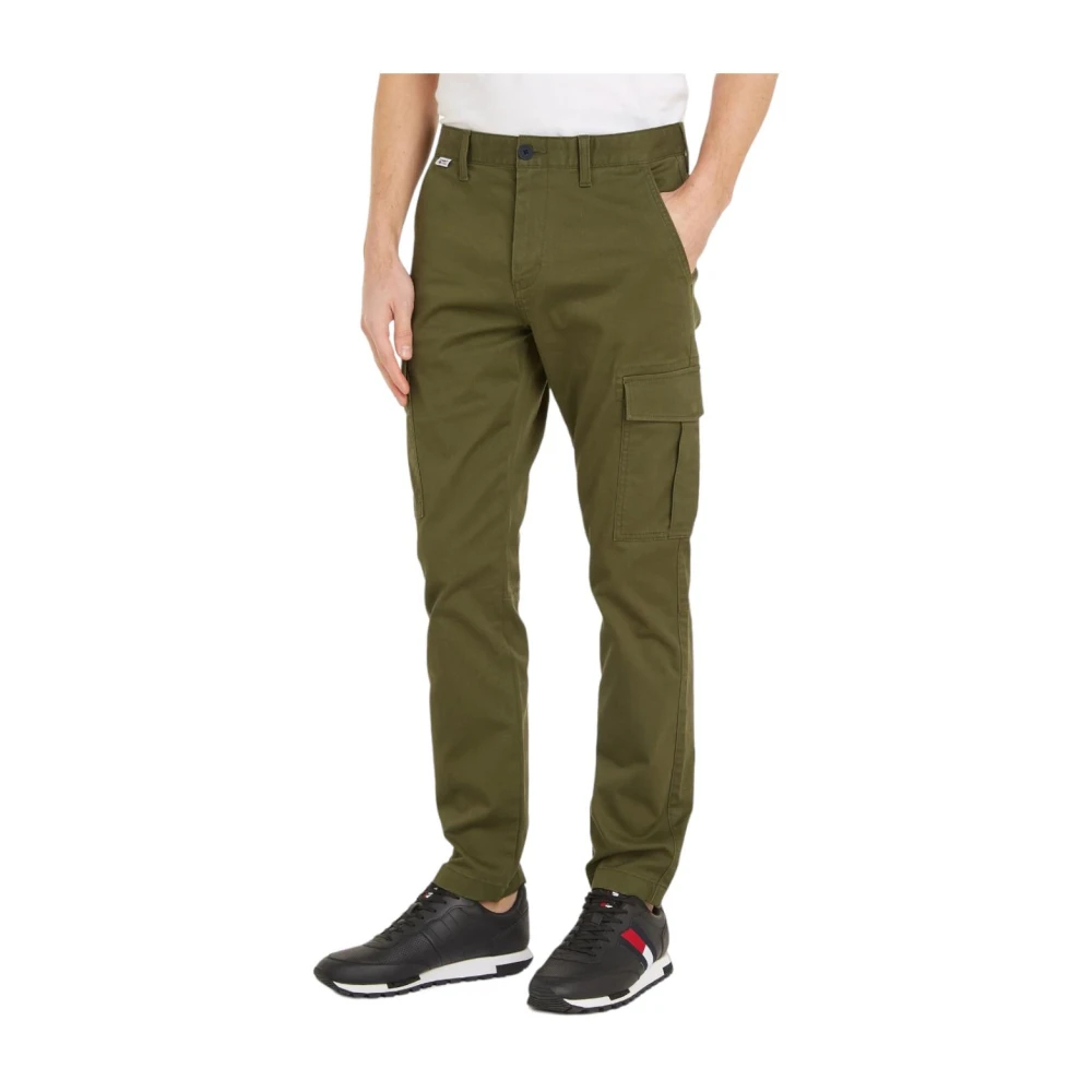 Tommy Hilfiger Men's Green Straight Trousers W30 L32