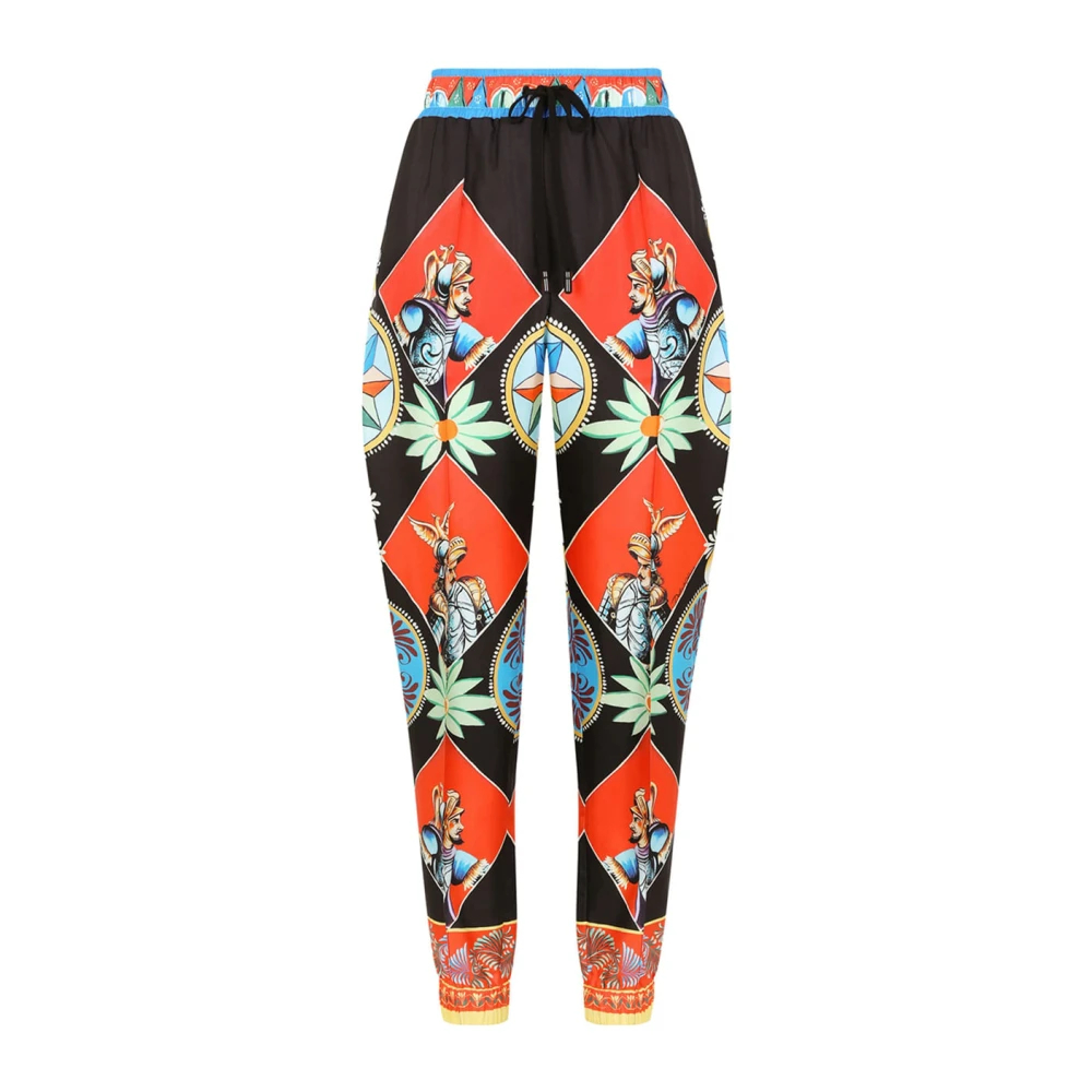 Dolce & Gabbana Women's Multicolor Tapered Trousers Extra Small