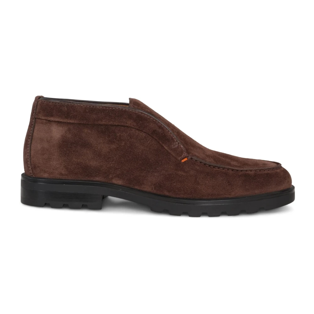 Santoni Men's Brown Ankle Boots Size 8 Uk