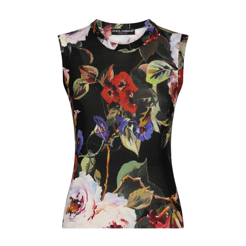 Dolce & Gabbana Women's Multicolor Sleeveless Tops Medium