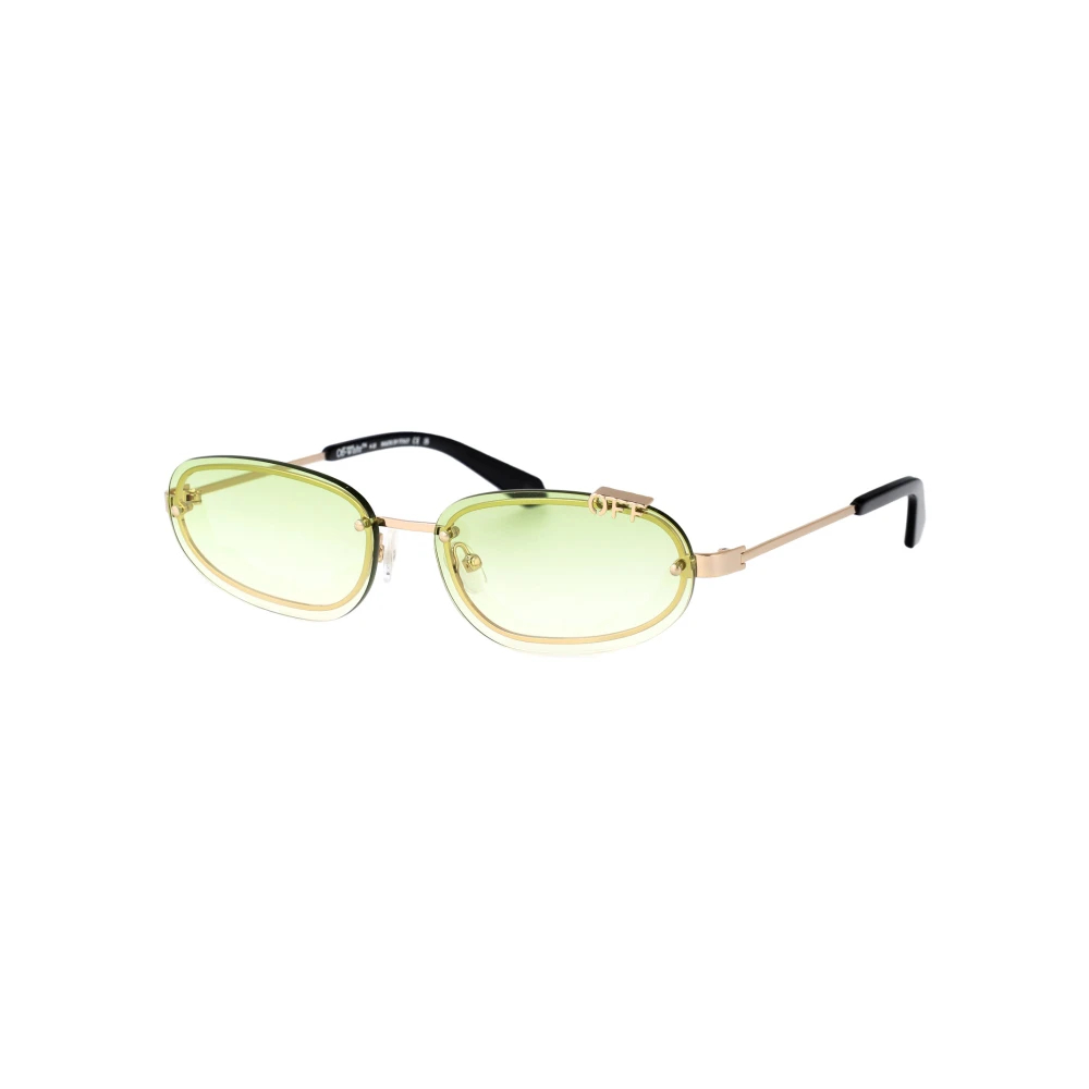 Off White Unisex Green Sunglasses Medium
