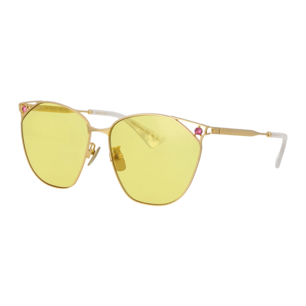 Gucci Women's Yellow Sunglasses Medium