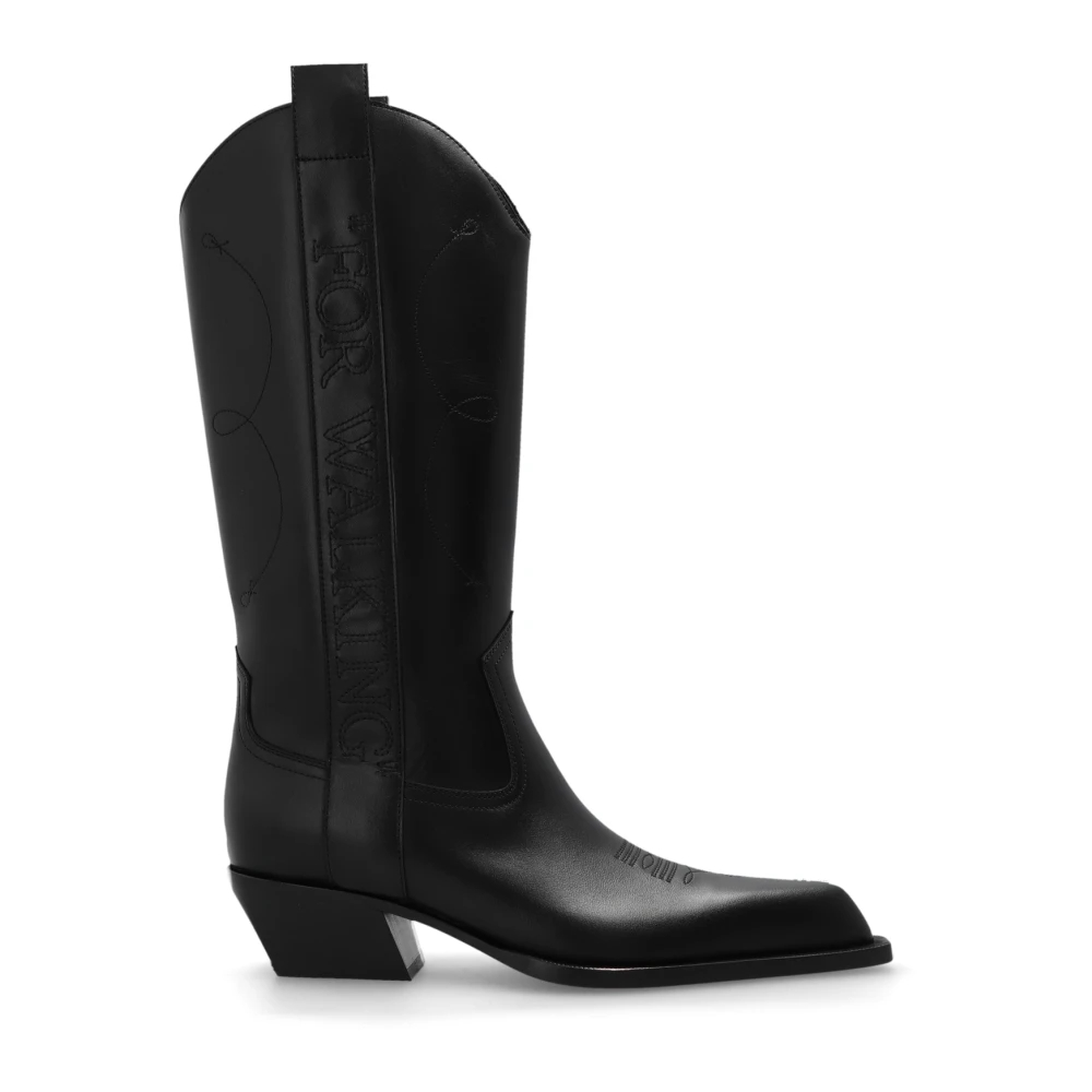 Off White Women's Black Cowboy Boots Size 3 Uk