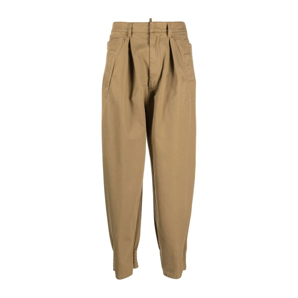 Dsquared2 Women's Brown Wide Trousers Small