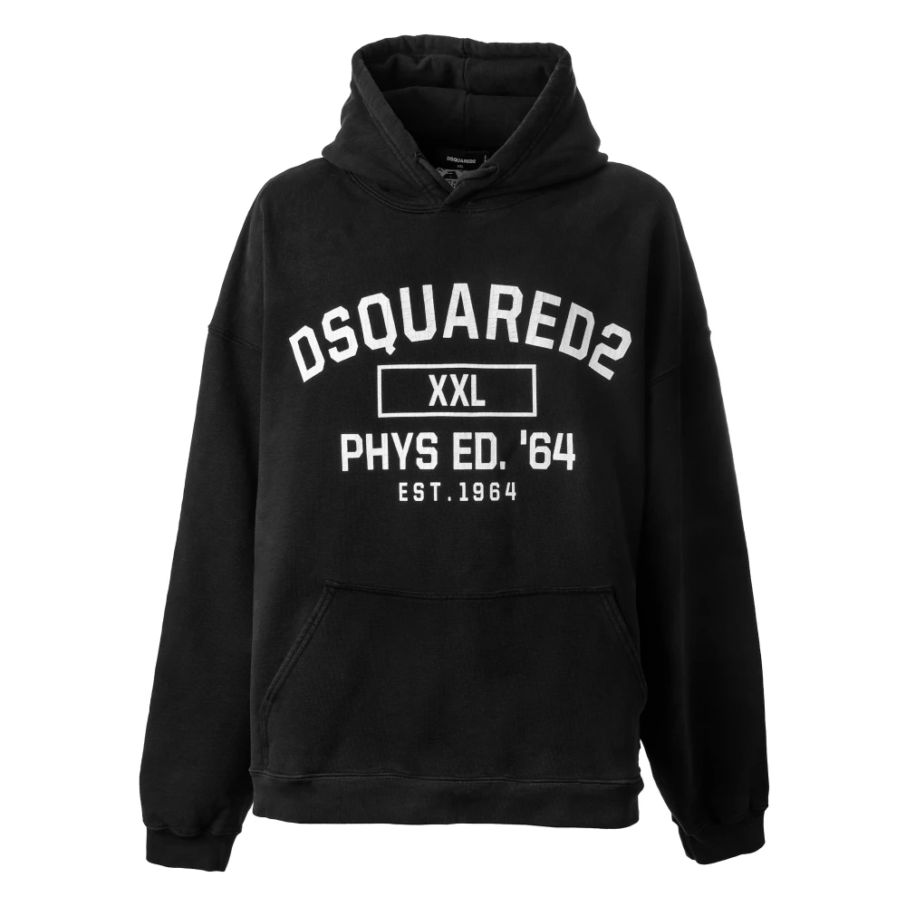 Dsquared2 Men's Black Hoodies Extra Large