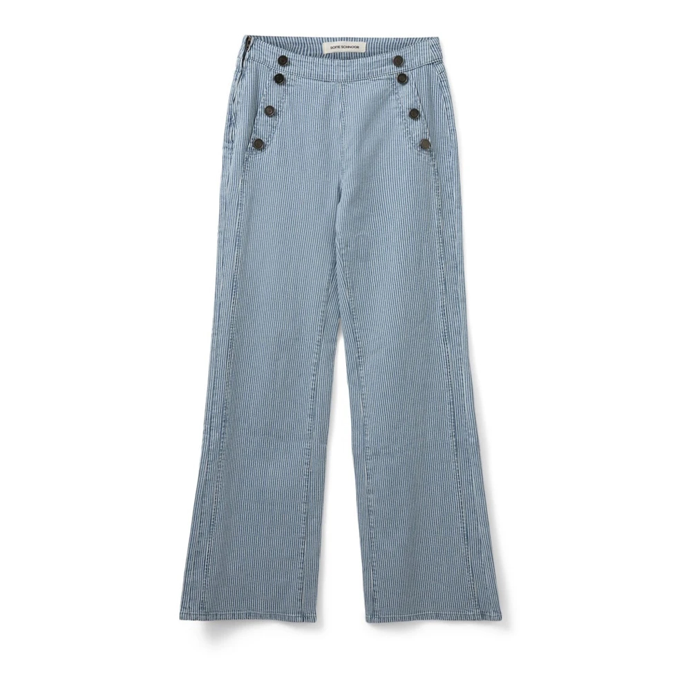 Sofie Schnoor Women's Blue Wide Trousers Small