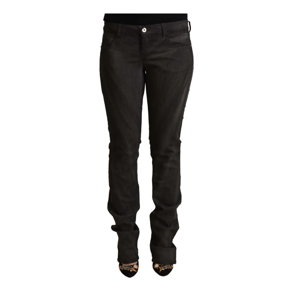Costume National Women's Black Slim-Fit Trousers W29