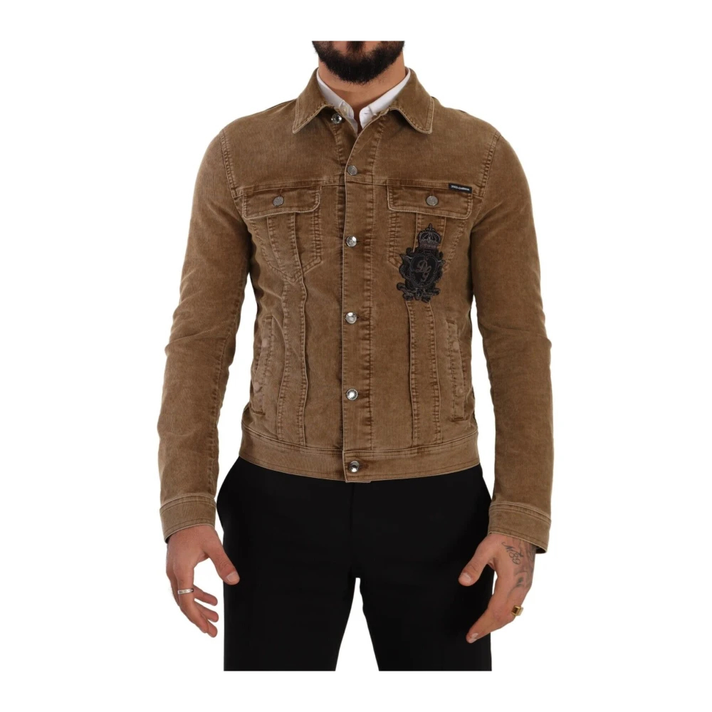 Dolce & Gabbana Men's Brown Light Jackets Medium
