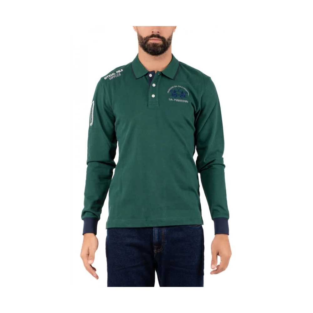 La Martina Men's Green Polo Shirts Large