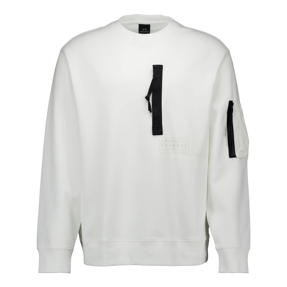 Armani Exchange Men's White Sweatshirts Medium
