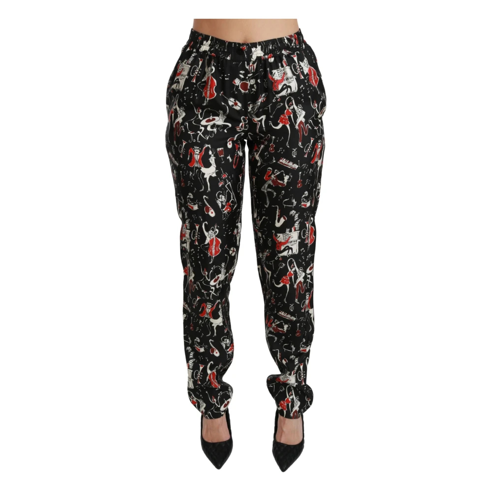 Dolce & Gabbana Women's Multicolor Slim-Fit Trousers Extra Small