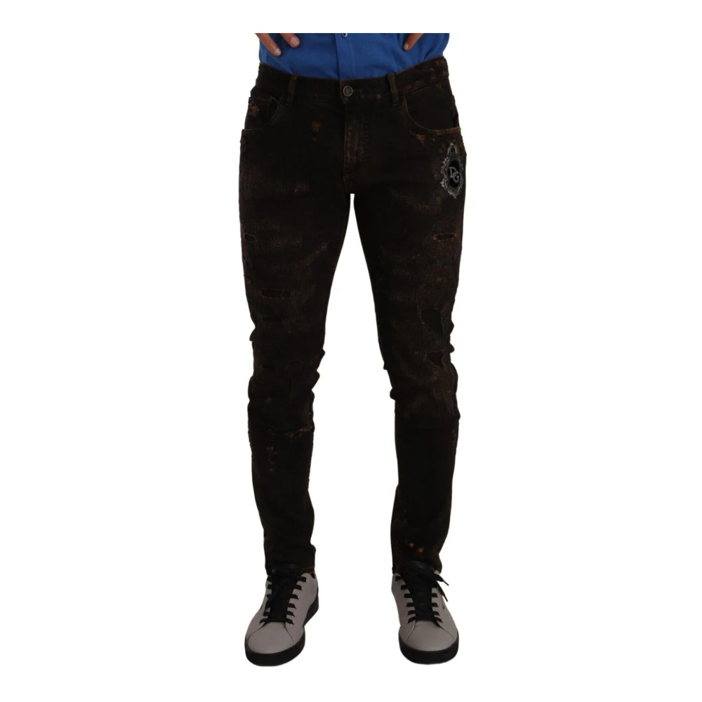 Dolce & Gabbana Men's Brown Skinny Jeans Medium