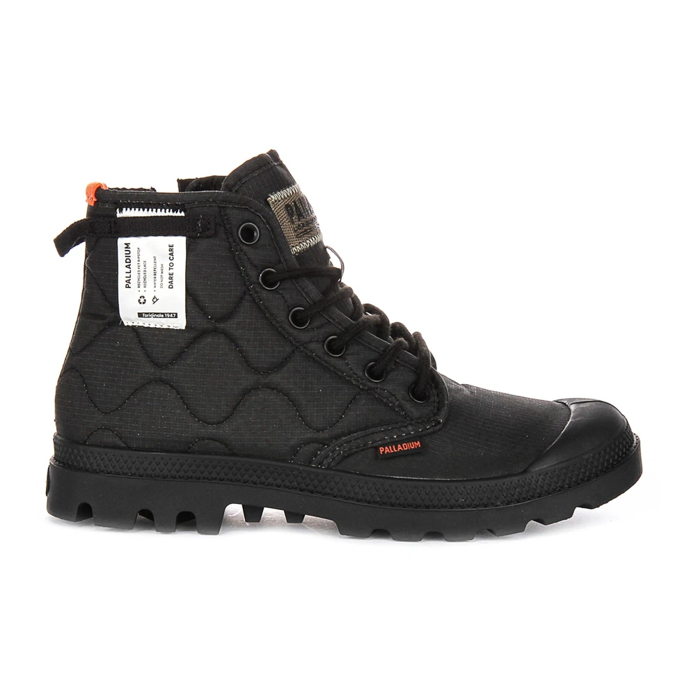 Palladium Men's Black Lace-Up Boots Size 8 Uk