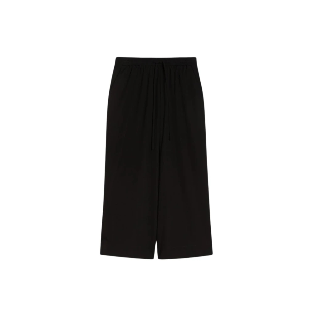 Max Mara Women's Black Straight Trousers Medium