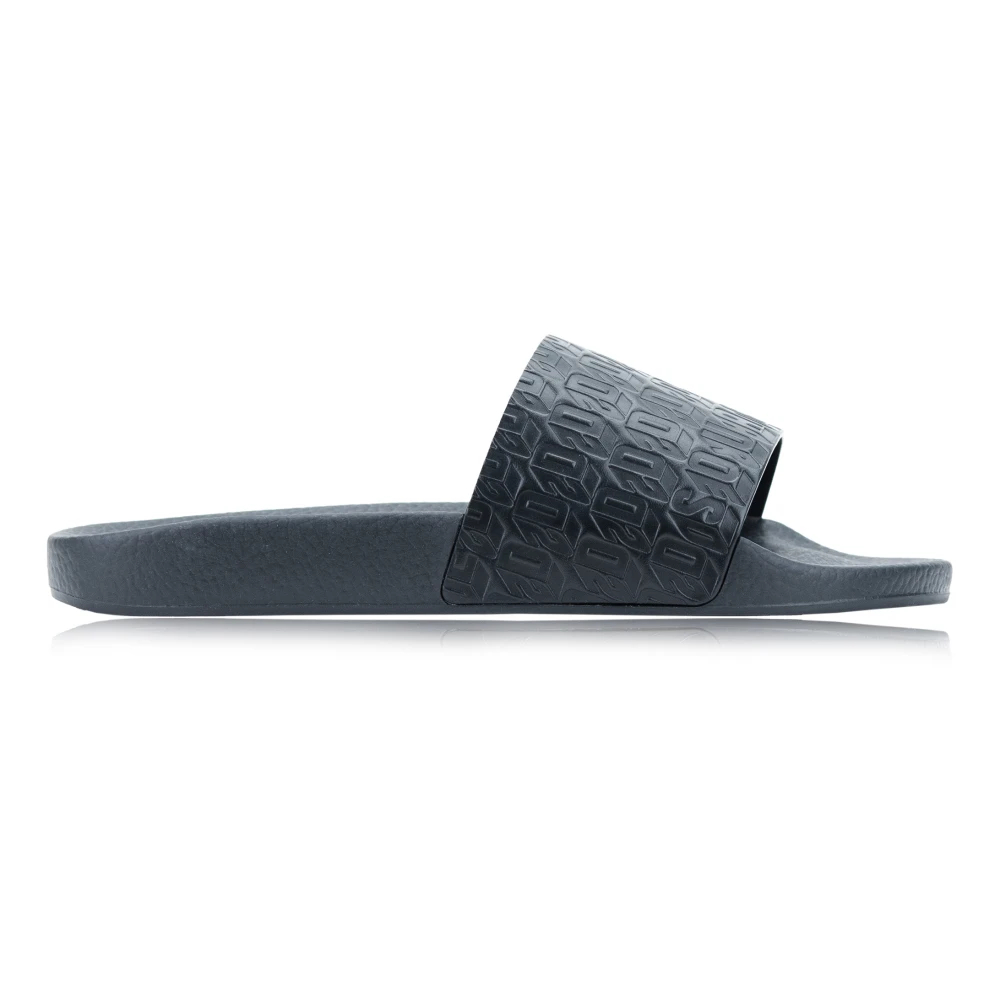 Dsquared2 Men's Black Sliders Size 6 Uk