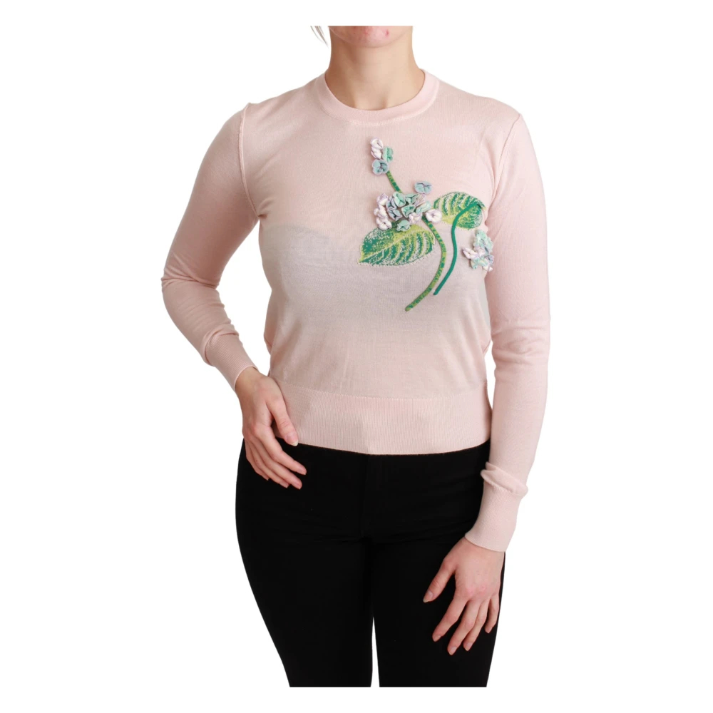 Dolce & Gabbana Women's Pink Cashmere Knitwear 3XS