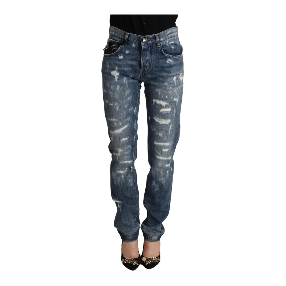 Dolce & Gabbana Women's Blue Slim-Fit Jeans 3XS