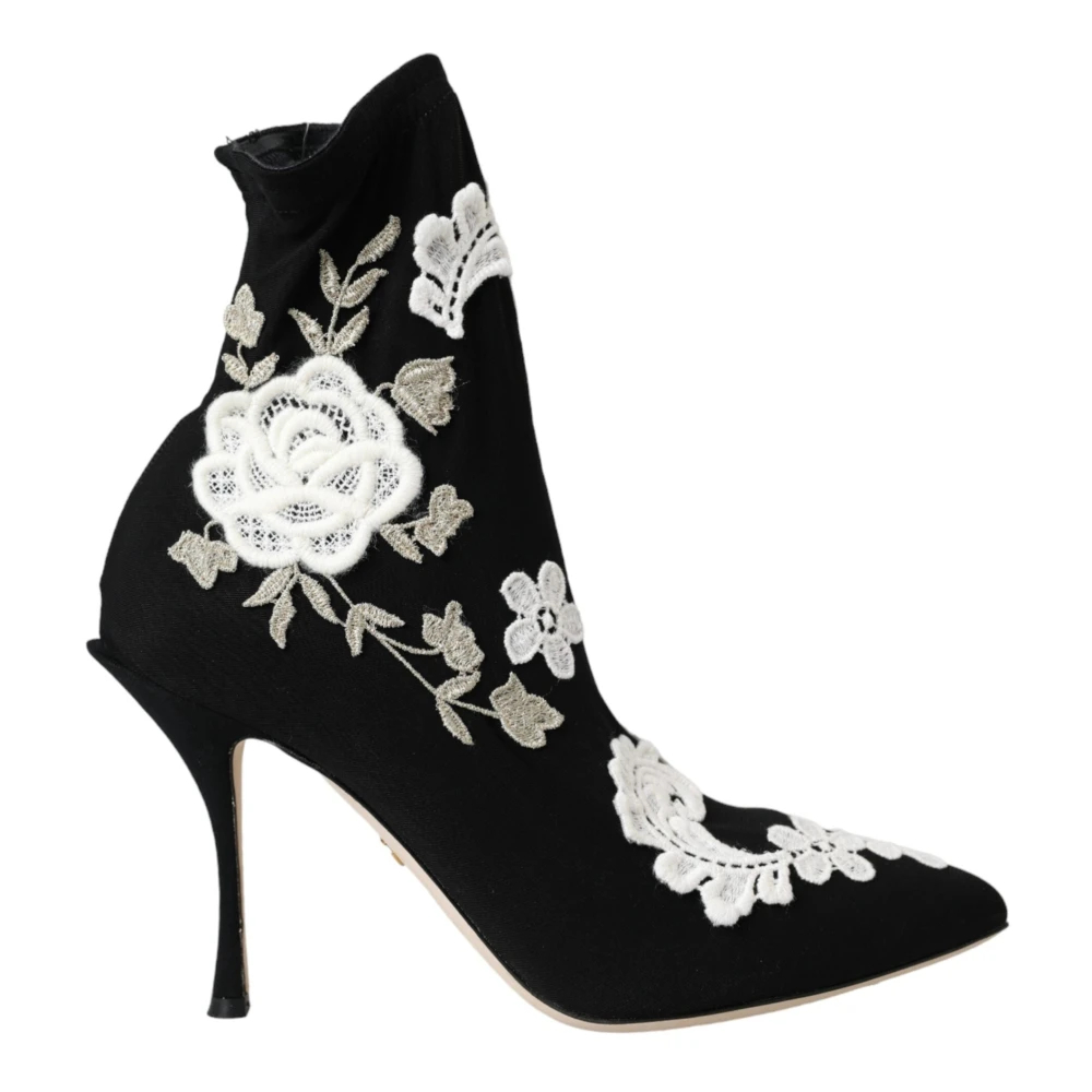 Dolce & Gabbana Women's Black Heeled Boots Size 4