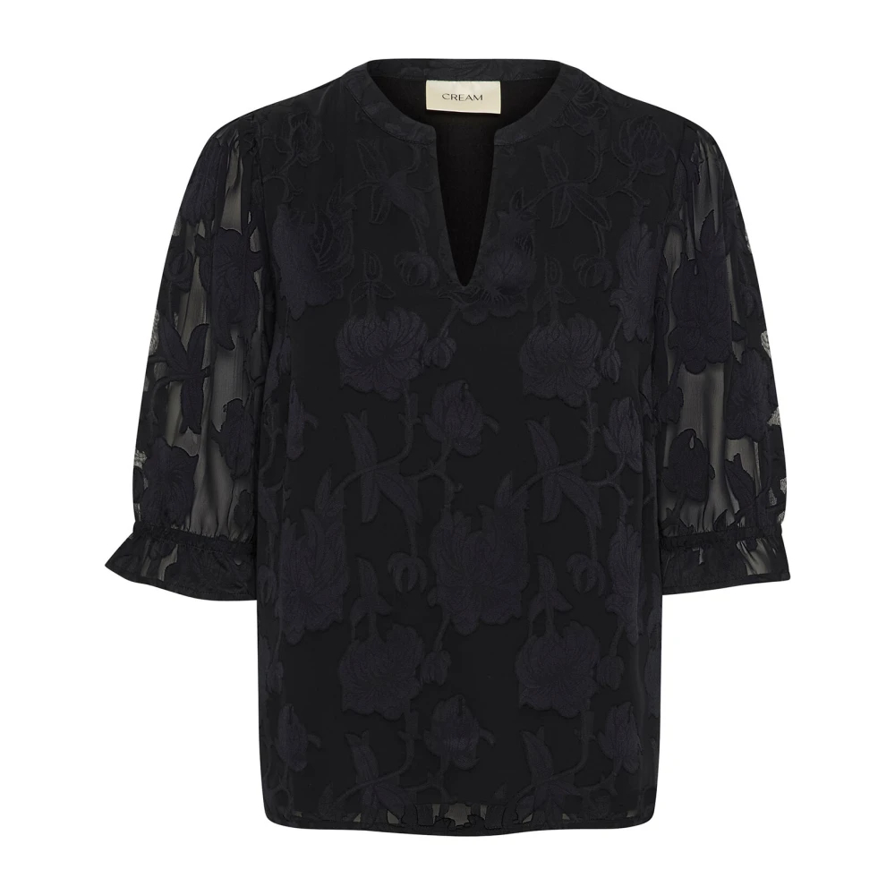 Cream Women's Black Blouses Extra Large