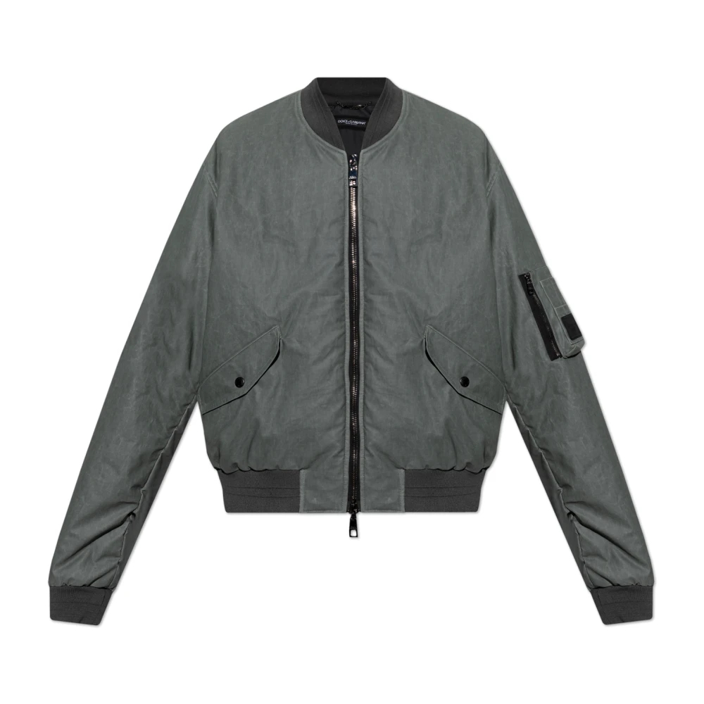 Dolce & Gabbana Men's Green Bomber Jackets Medium