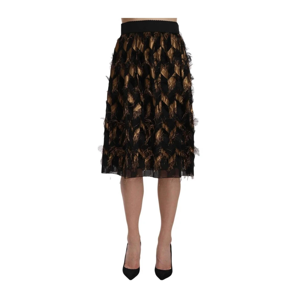 Dolce & Gabbana Women's Black Midi Skirts 2XS