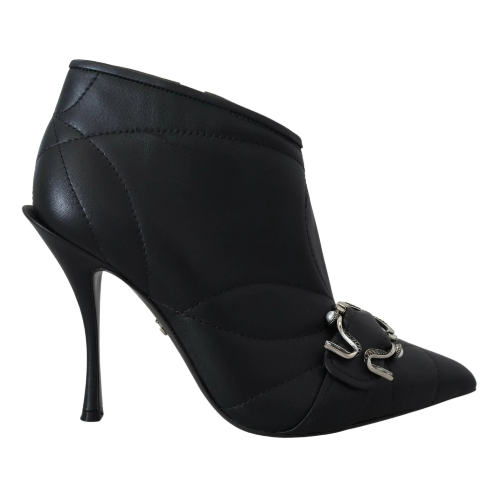 Dolce & Gabbana Women's Black Heeled Boots Size 6 Uk