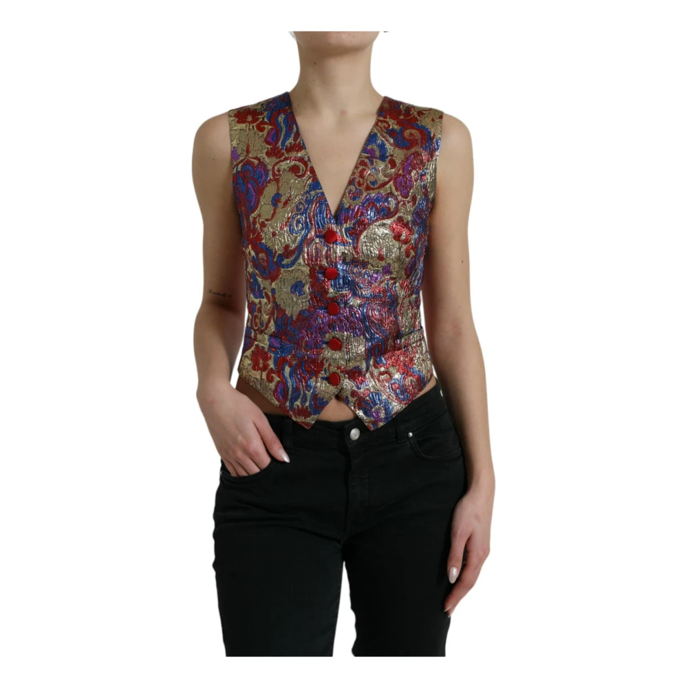 Dolce & Gabbana Women's Multicolor Vests Extra Small
