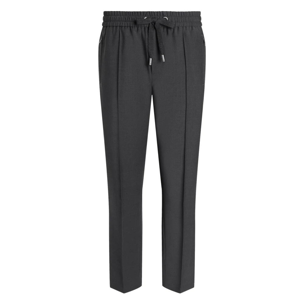 Dolce & Gabbana Men's Gray Slim-Fit Trousers Extra Large