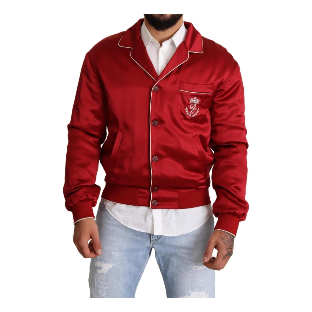 Dolce & Gabbana Men's Red Bomber Jackets Medium