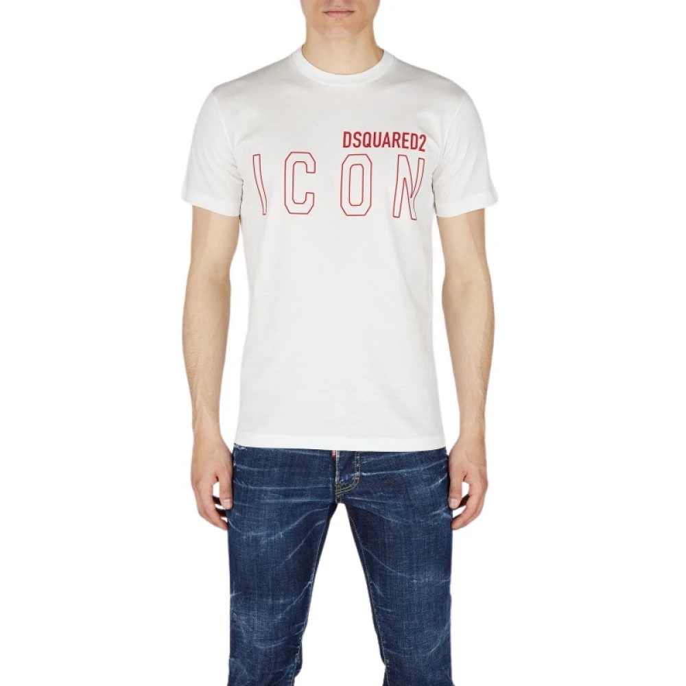 Dsquared2 Men's White T-Shirts Extra Small