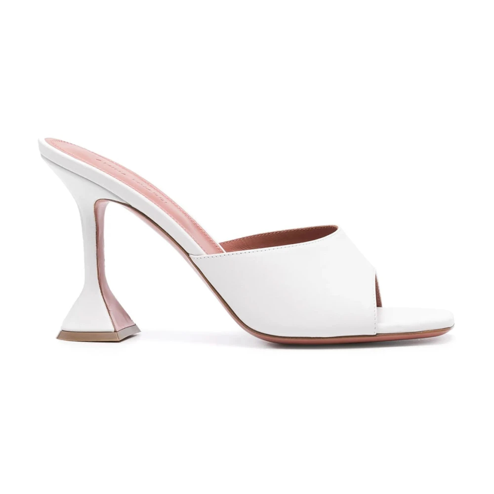 Amina Muaddi Women's White Heeled Mules Size 5