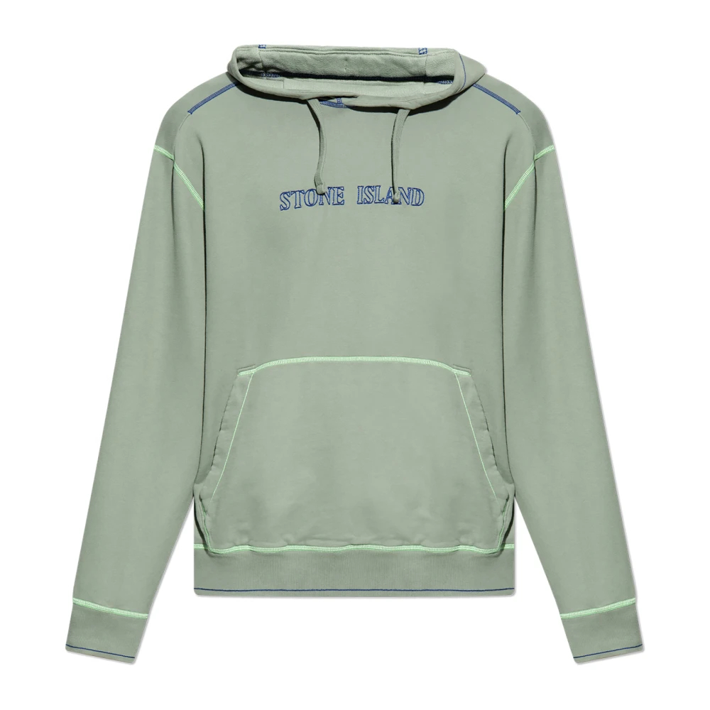 Stone Island Men's Green Hoodies Large