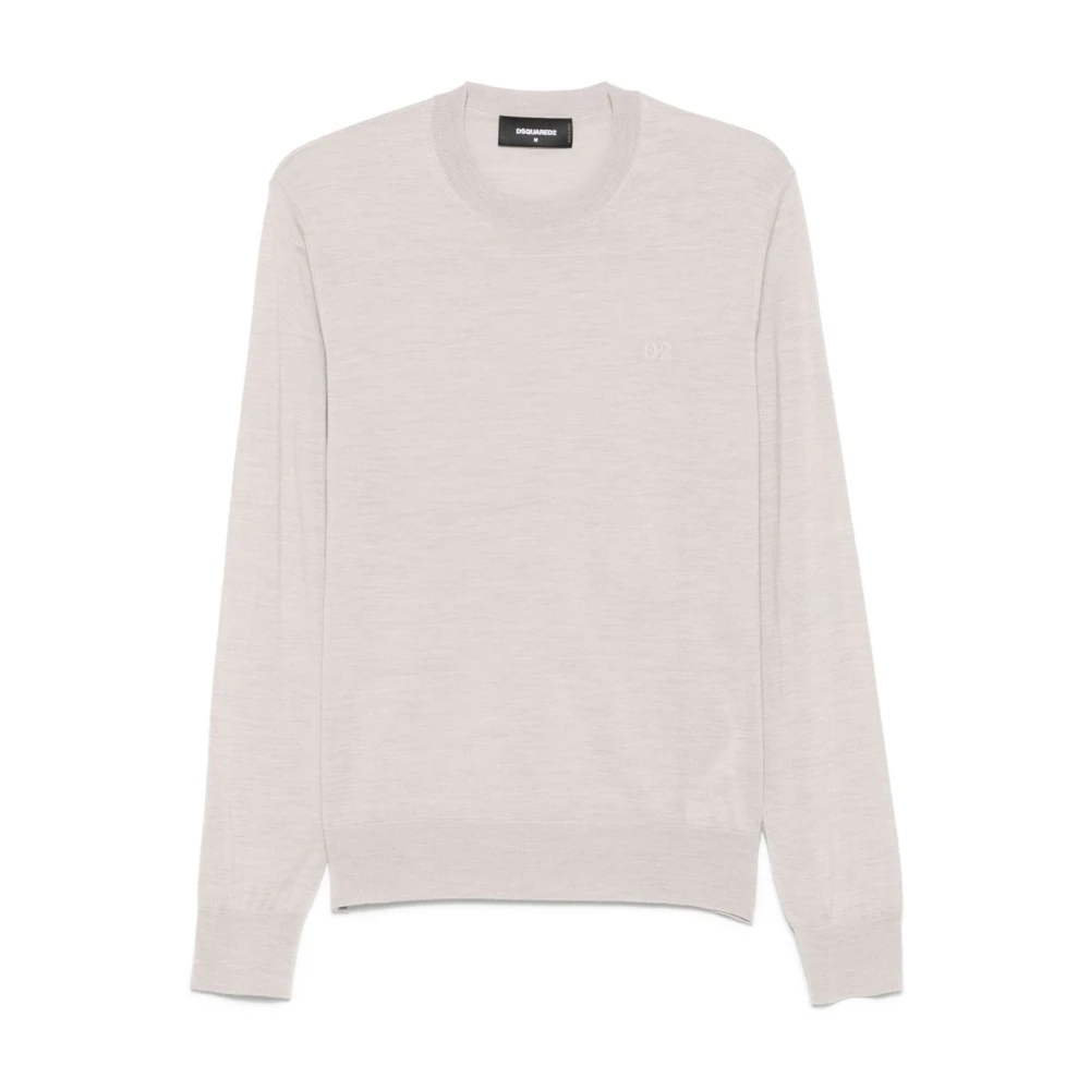 Dsquared2 Men's Gray Round-Neck Knitwear Large