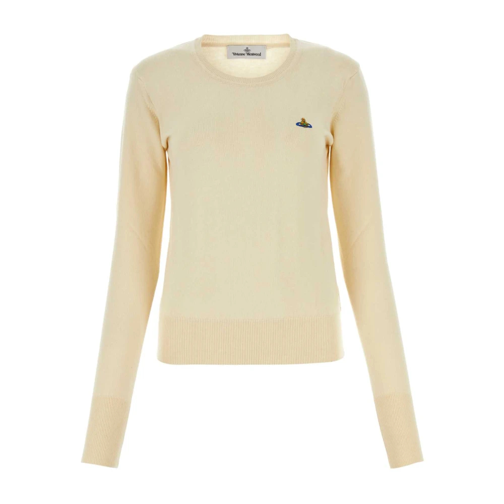 Vivienne Westwood Women's White Round-Neck Knitwear Small