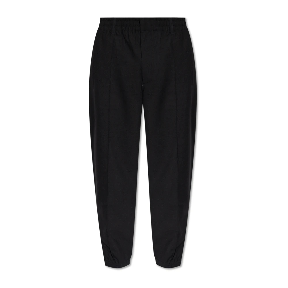 Emporio Armani Men's Black Straight Trousers Large