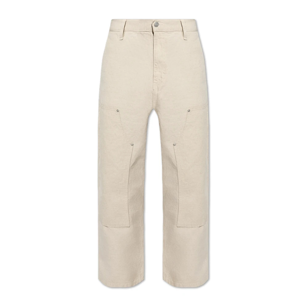 Carhartt Wip Men's Beige Wide Trousers Medium