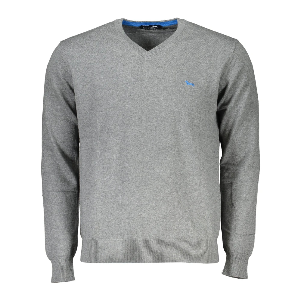 Harmont & Blaine Men's Gray V-Neck Knitwear 2XL