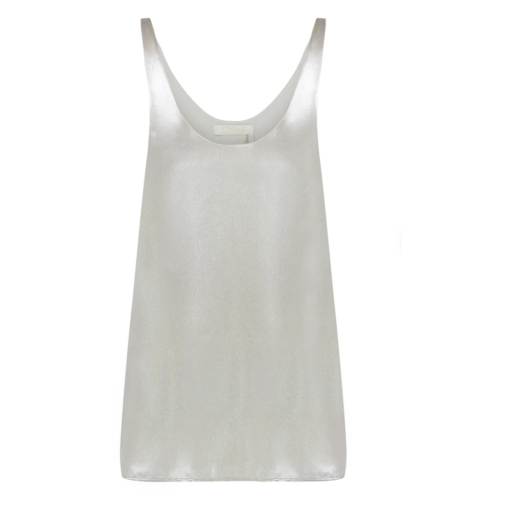 Chloé Women's Gray Sleeveless Tops Extra Small