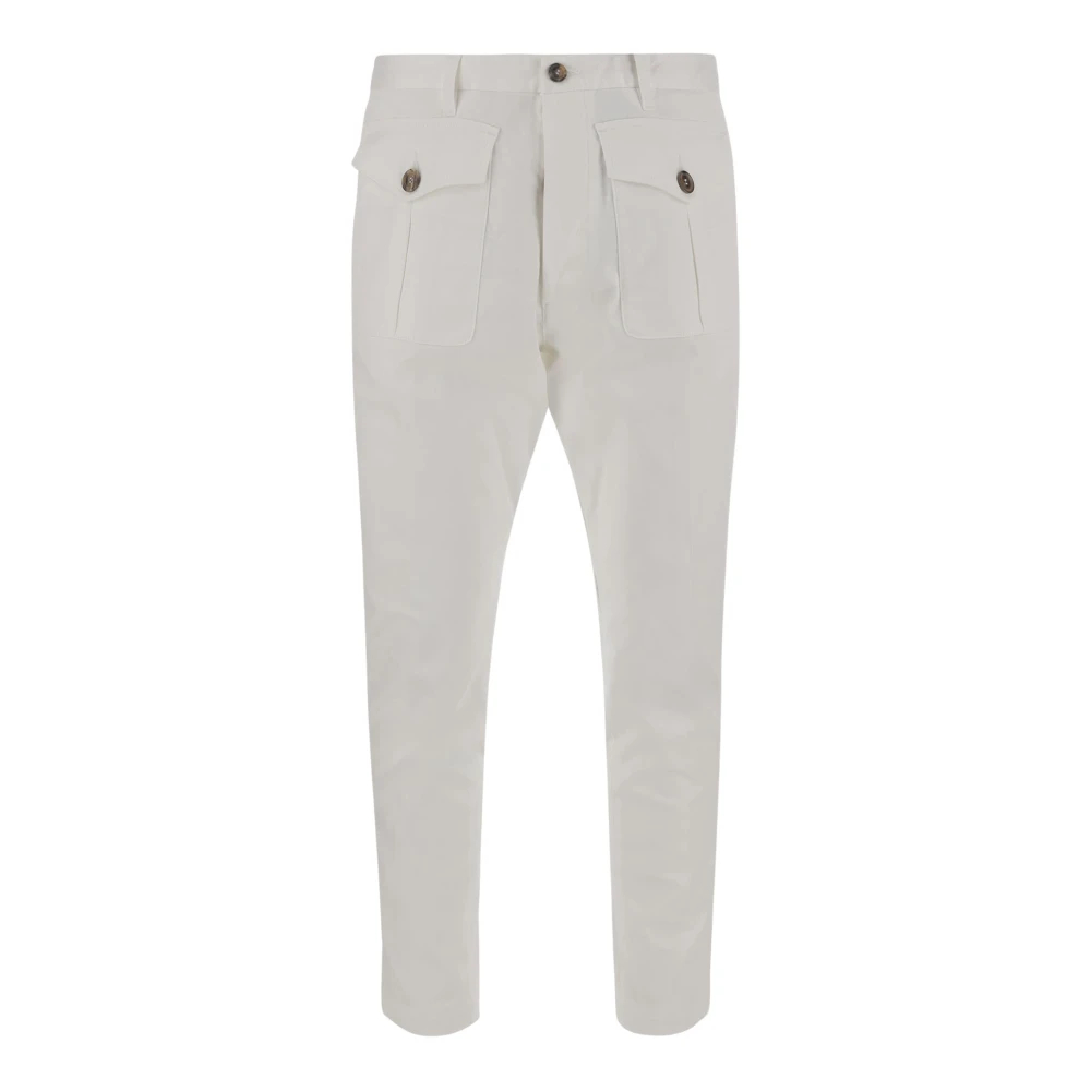 Dsquared2 Men's White Slim-Fit Trousers Large