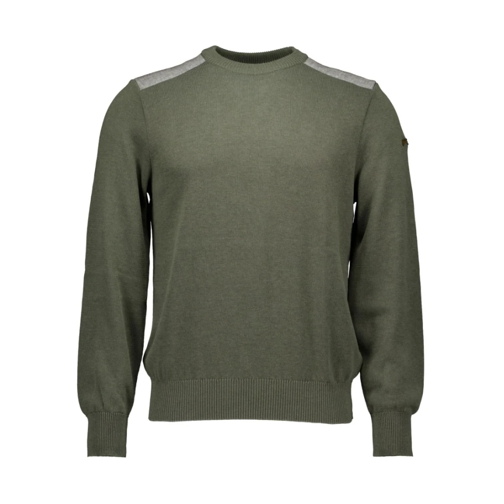 Paul & Shark Men's Green Round-Neck Knitwear 3XL