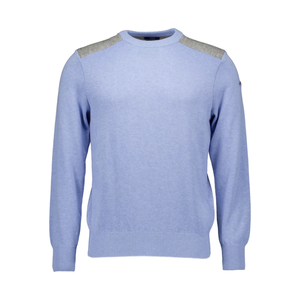 Paul & Shark Men's Blue Round-Neck Knitwear 3XL