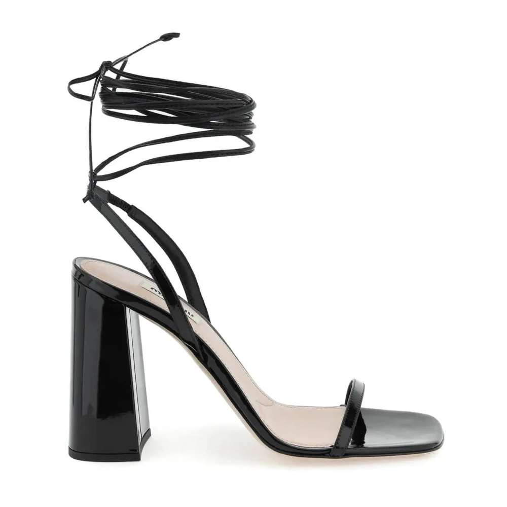 Miu Miu Women's Black High Heel Sandals Size 4 Uk