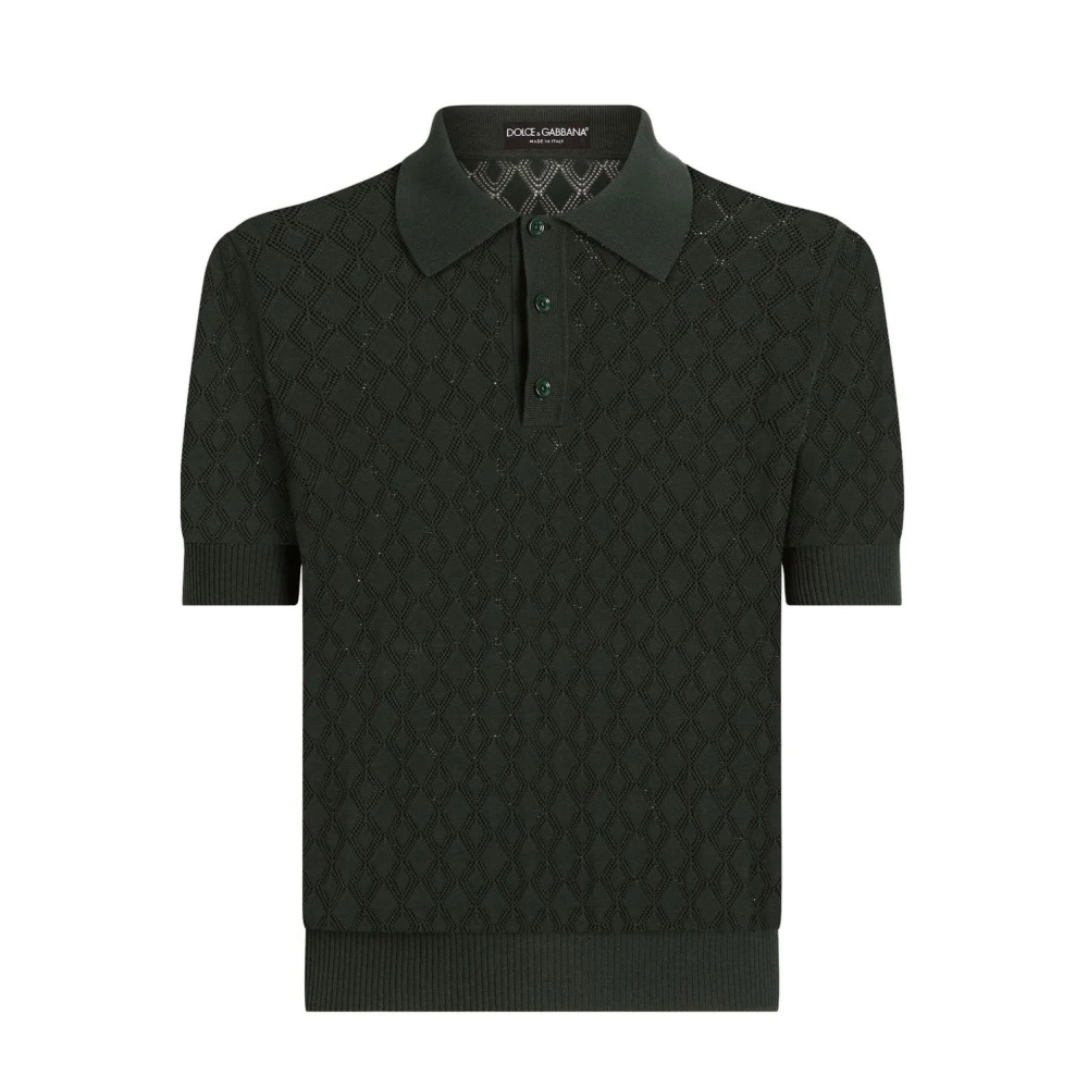 Dolce & Gabbana Men's Green Polo Shirts Large