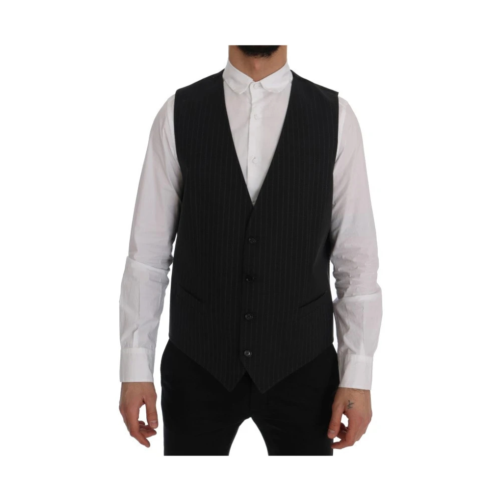 Dolce & Gabbana Men's Gray Suit Vests Extra Large